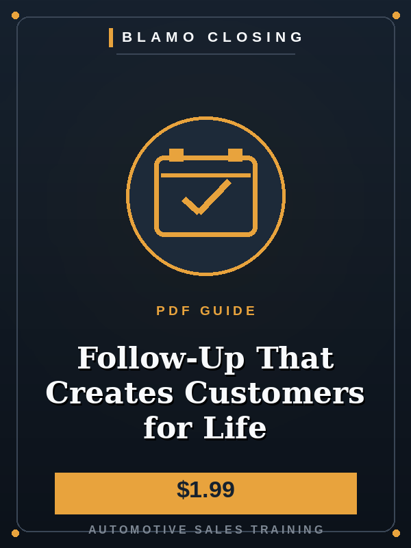 Follow-Up That Creates Customers for Life cover